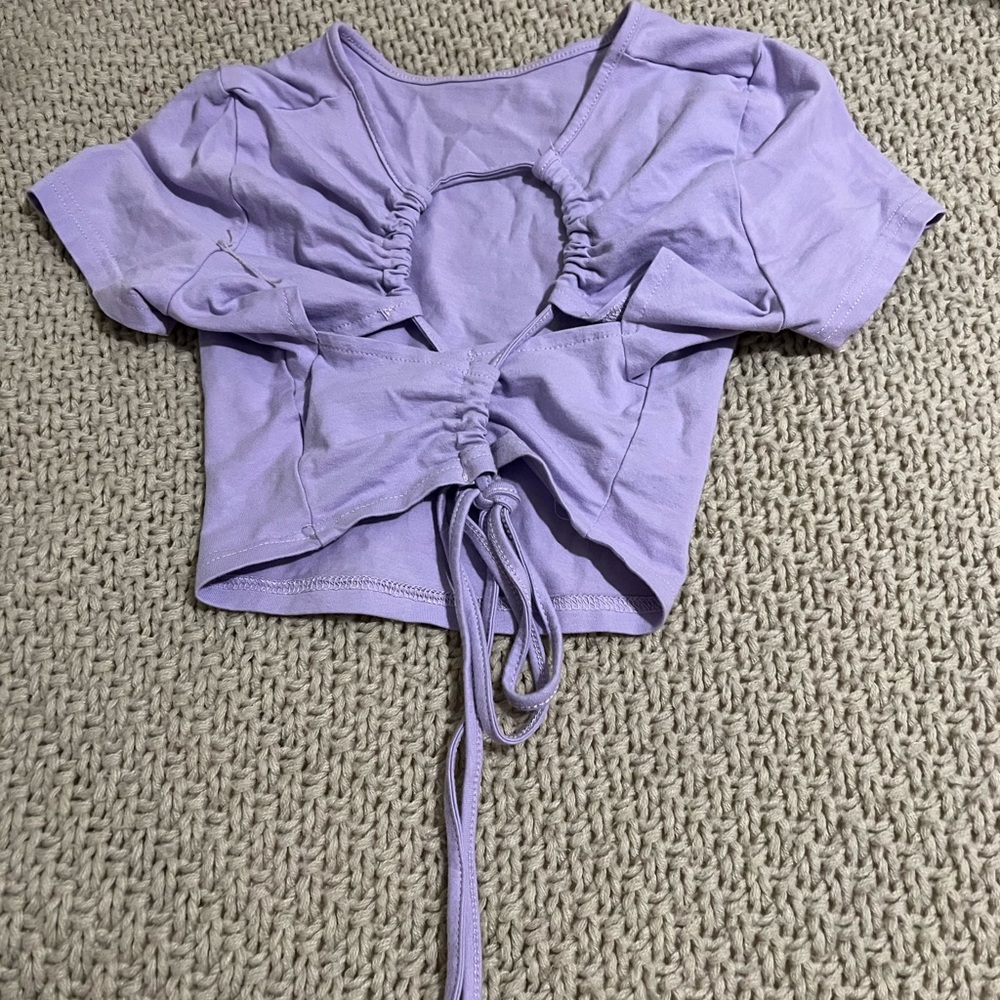 Babydoll shirt with fun crossover back.